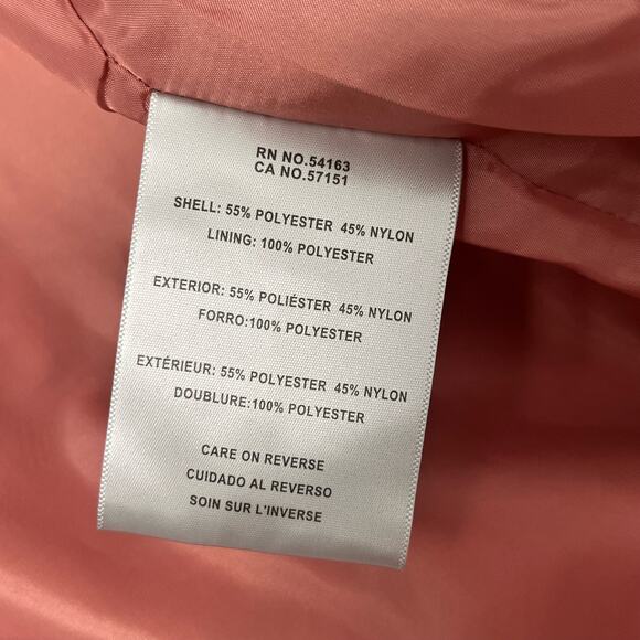 Levis Cinch Waist Anorak Rain Jacket Pink Mahogany Sz M Full Zip Long Sleeves - Picture 11 of 12